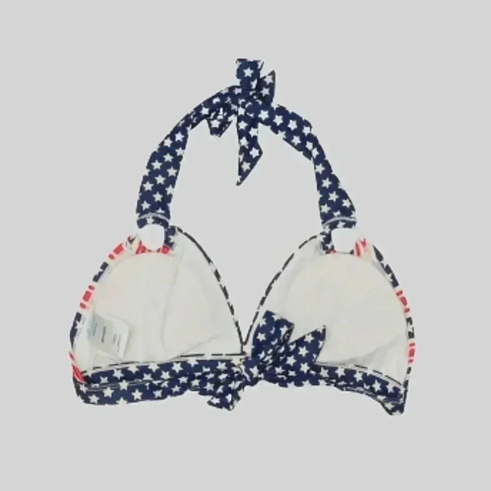Catalina red,white, and blue bikini top Size S/CH (4-6)